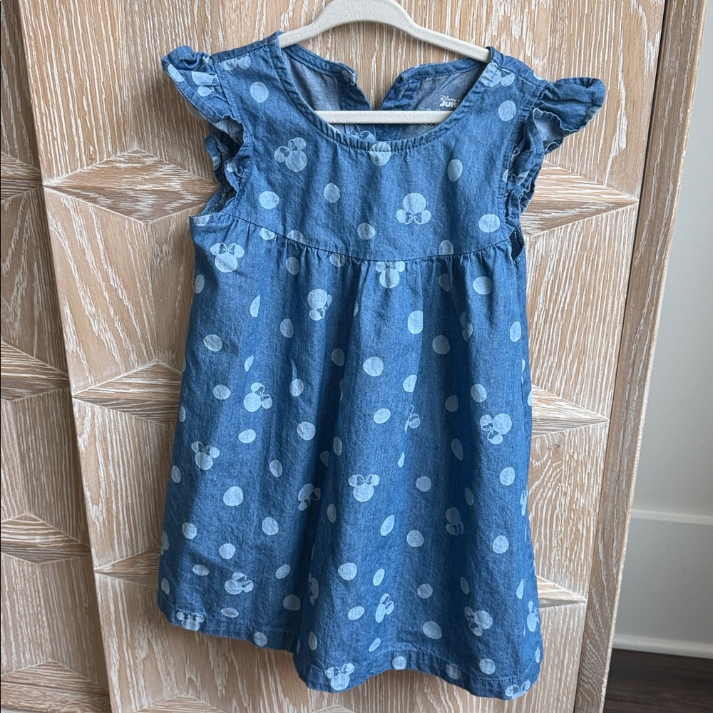 Disney Junior Minnie Mouse Blue Polka Dot Dress